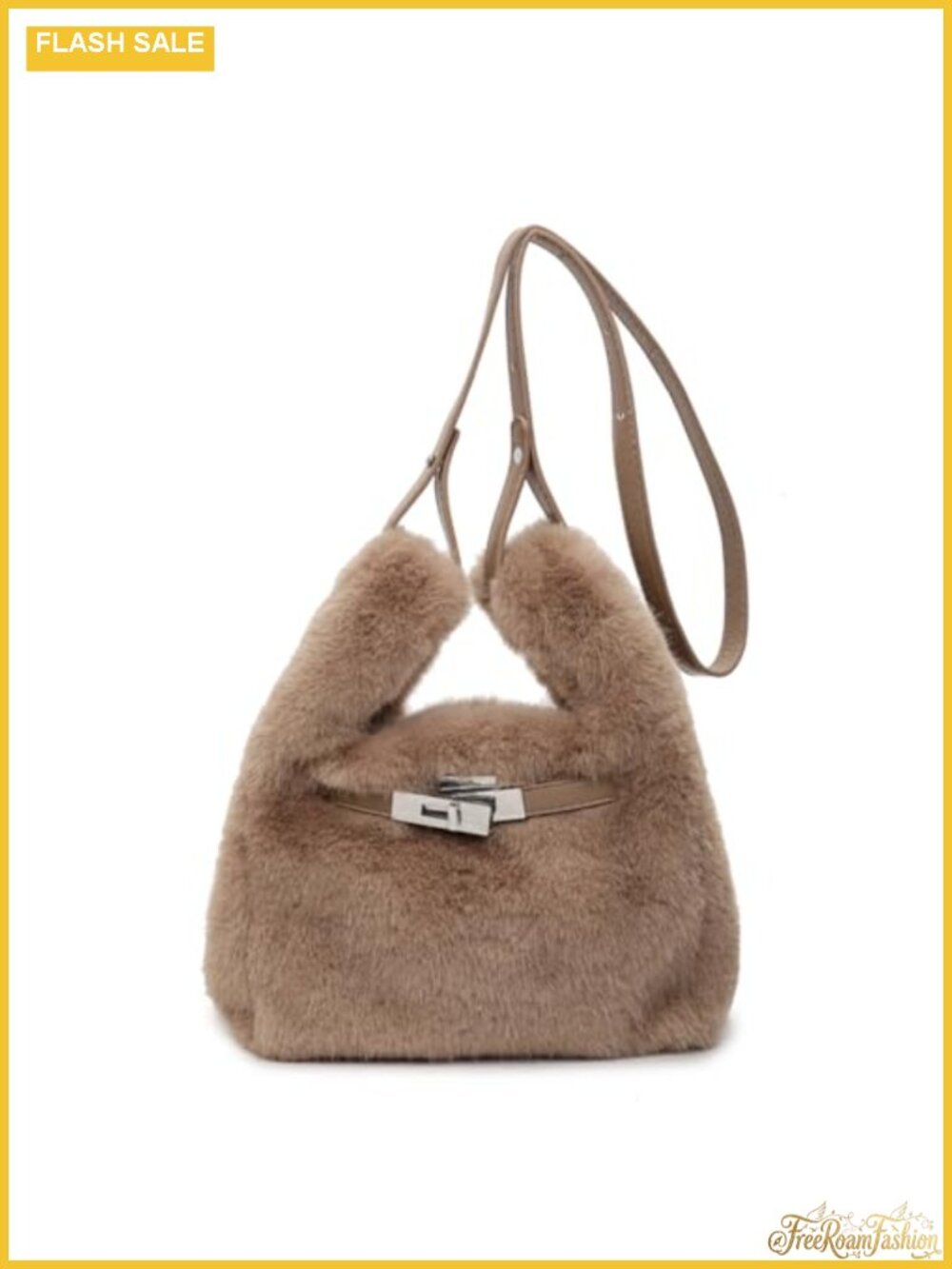 Faux Fur Fluffy Tote Bag Crossbody Handbag Plush Purse Women Cute Furry Small